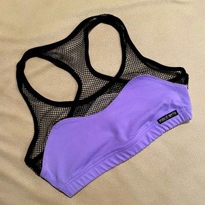 Public Myth mesh and purple sports bra
